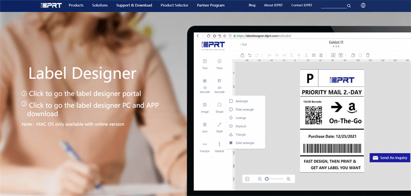 iDPRT লেবেল ডিজাইনার Software Interface