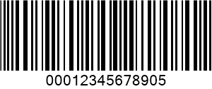 আইটিএফ (ইন্টারলিভেড ২ এর ৫) barcode example